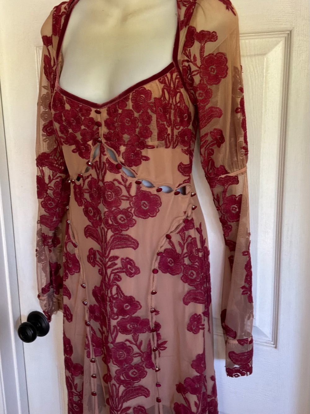 FOR LOVE OF LEMON..Floral Embroidery dress